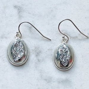 Luvleigh designs / sterling silver & silver druzy earrings